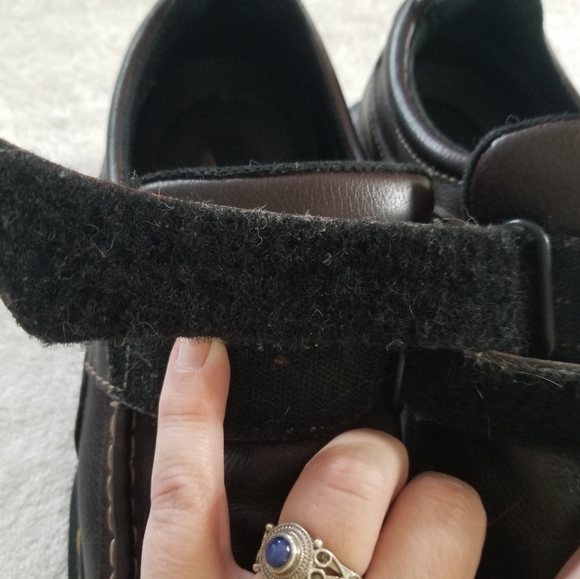 Doc Martens dark brown velcro strap shoes 9288 - Picture 7 of 9